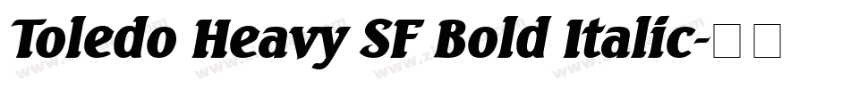 Toledo Heavy SF Bold Italic字体转换